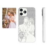 1st Anniversary Gift First Dance Song Lyrics Wedding Gift Personalized Wedding Flexi Clear Phone Case