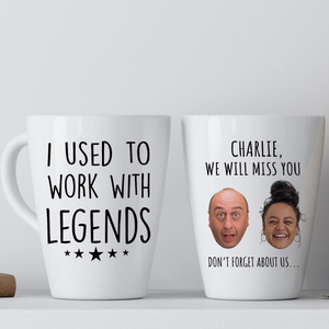 Coworker Retirement Latte Mug, I Used to Work With Legends, Funny Gift for Colleague Leaving Job