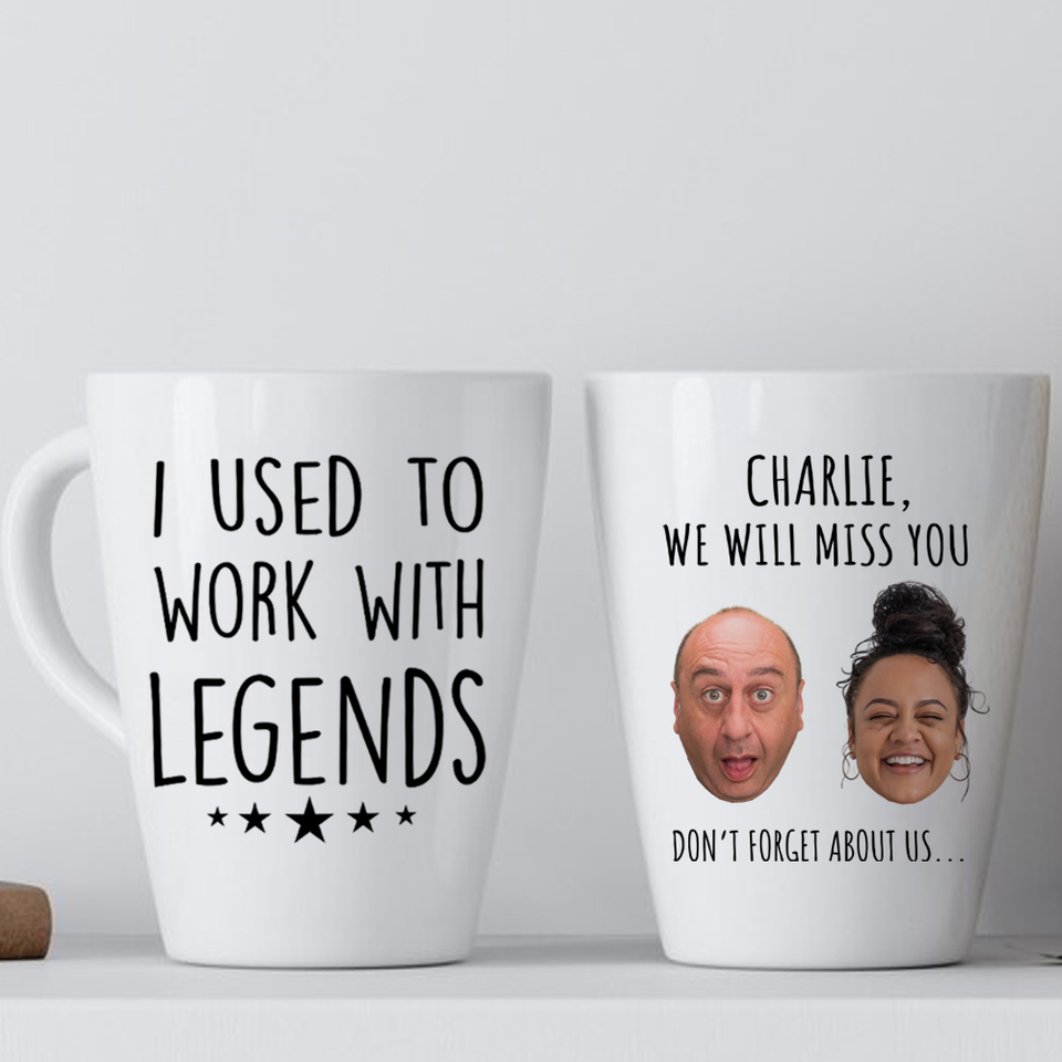 Coworker Retirement Latte Mug, I Used to Work With Legends, Funny Gift for Colleague Leaving Job
