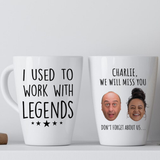 Coworker Retirement Latte Mug, I Used to Work With Legends, Funny Gift for Colleague Leaving Job