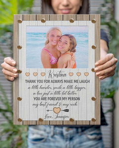 Best Friend Gift Personalized Canvas Wall Art, Bestie Gift Canvas, BFF Gift Canvas, Friendship Watercolor Canvas