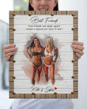 Best Friend Gift Personalized Canvas Wall Art, Bestie Canvas, BFF Gift Canvas, Friendship Watercolor Canvas