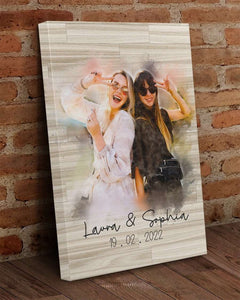 Bestie Gift, Best Friends Gift, Birthday Gifts for Best Friend, BFF Gift, To My Bestie Premium Canvas