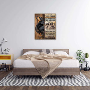 Black Dachshund Dog Premium Wall Art Canvas, Dog Mom Gift, Dog Dad Gift, Pet Owner Gifts, Custom Dog Portrait Canvas