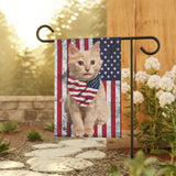 4th of July Dog Garden Flag, Custom Pet Photo House Flag, Patriotic Dog Decor, Personalized Flag
