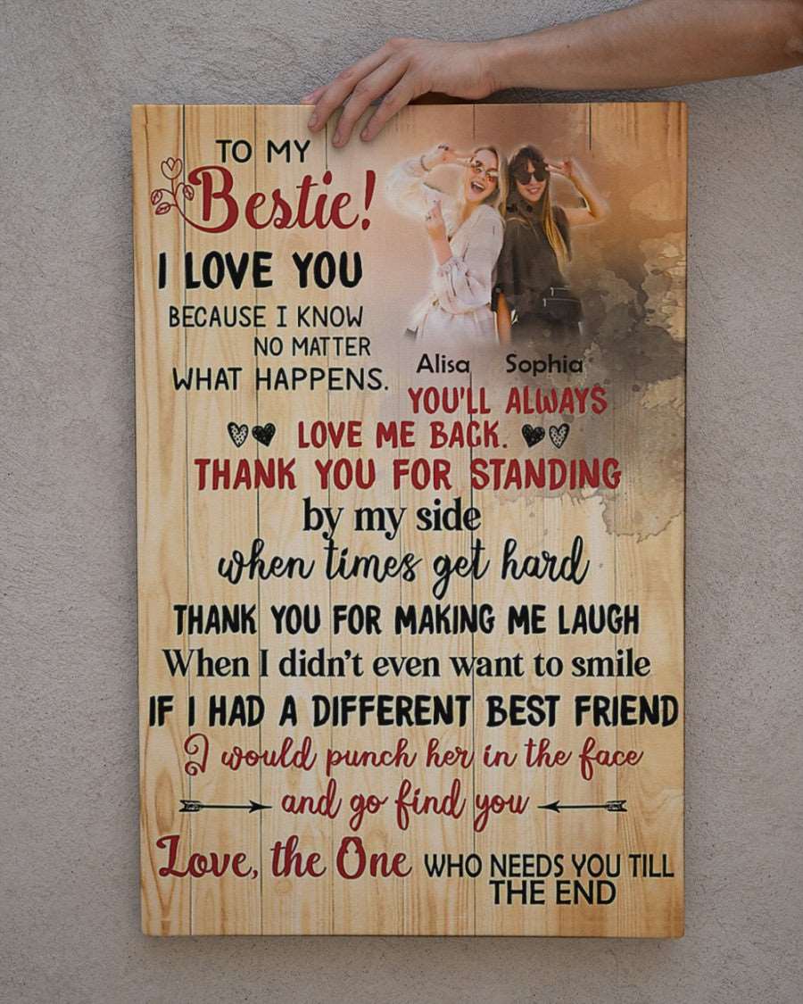 Bestie Gift, Best Friends Gift, Birthday Gifts for Best Friend, BFF Gift, To My Bestie Premium Canvas