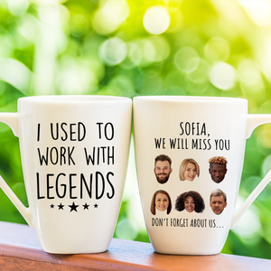 Coworker Retirement Latte Mug, I Used to Work With Legends, Funny Gift for Colleague Leaving Job