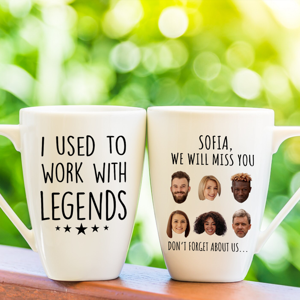 Coworker Retirement Latte Mug, I Used to Work With Legends, Funny Gift for Colleague Leaving Job