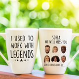 Coworker Retirement Latte Mug, I Used to Work With Legends, Funny Gift for Colleague Leaving Job