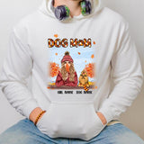 Personalized Dog Mom Fall Premium Hoodie, Dog Mom Hoodie, Dog Mom Gift, Gift For Dog Lovers