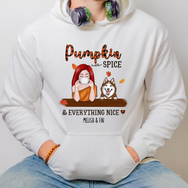 Personalized Dog Mom Fall Premium Hoodie, Gift For Dog Lovers