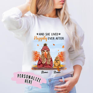 Personalized Dog Mom Fall Season Premium Sweatshirt, Dog Mom Gift, Gift For Dog Lovers