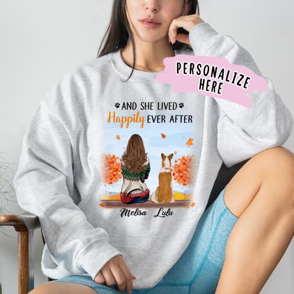 Personalized Dog Mom Fall Season Premium Sweatshirt, Dog Mom Gift, Gift for Dog Lovers