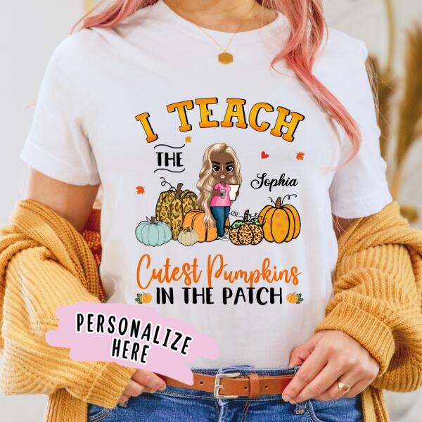 Personalized Teacher Fall Season Premium Shirt, Teacher Shirt, Gift For Teacher