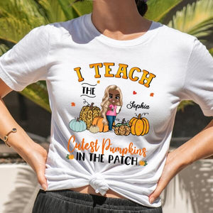 Personalized Teacher Fall Season Premium Shirt, Teacher Shirt, Gift For Teacher