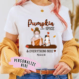 Personalized Fall Cat Mom Pumpkin Spice Premium Shirt, Gift For Cat Lovers