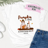 Personalized Fall Cat Mom Pumpkin Spice Premium Shirt, Gift For Cat Lovers