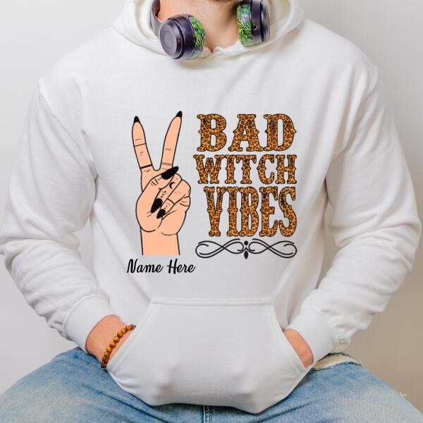 Personalized Halloween Premium Hoodie, Custom Bad Witch Vibe Halloween Gift, Gift For Her