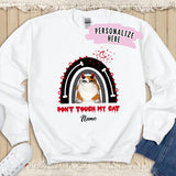 Personalized Rainbow Vampire Cat Sweatshirt, Halloween Cat Sweatshirt