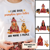 Personalized Fall I Like Dogs, Pumpkin spice lattes Sweatshirt