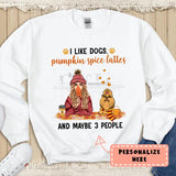 Personalized Fall I Like Dogs, Pumpkin spice lattes Sweatshirt