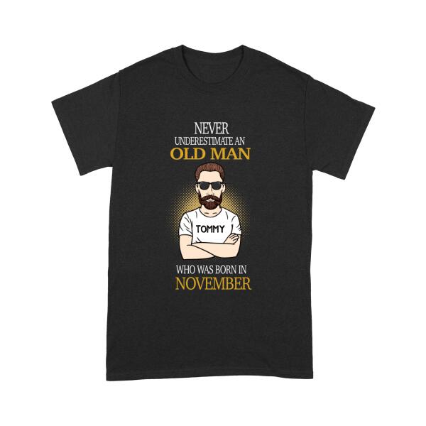 Personalized November Birthday Gift For Dad T-Shirt