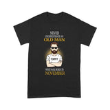 Personalized November Birthday Gift For Dad T-Shirt