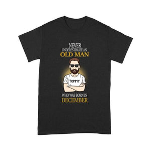 Personalized December Birthday Gift For Dad T-Shirt