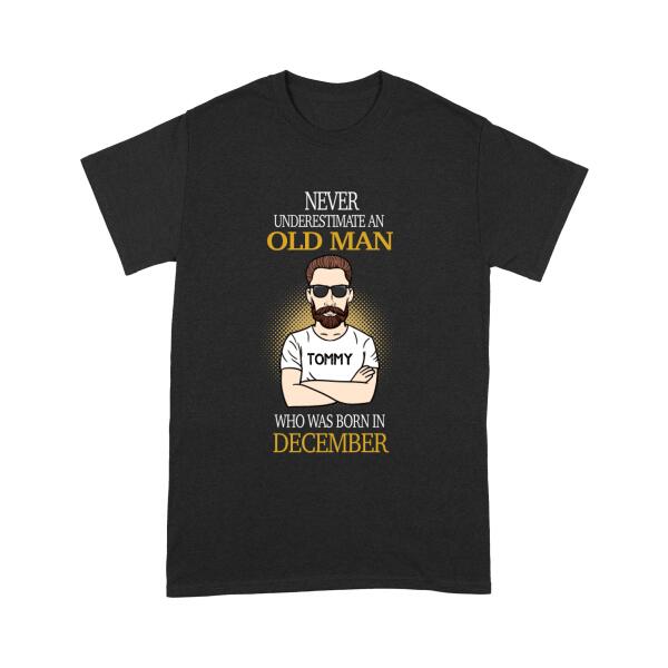 Personalized December Birthday Gift For Dad T-Shirt