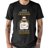 Personalized December Birthday Gift For Dad T-Shirt