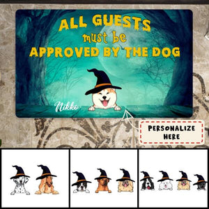 Personalized Dogs All Guests Must Be Approved By The Dog Halloween Doormat