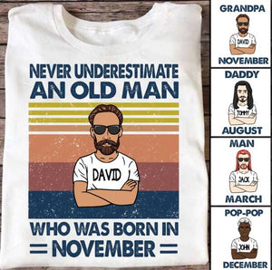 Personalized Birthday Gifts For Men T-Shirt, November Birthday Gift For Men, November Birthday Shirt For Him