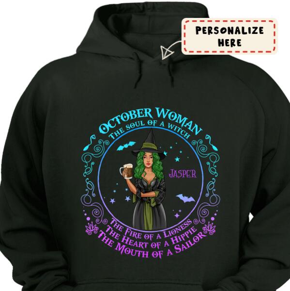 Personalized Witchy Birthday Gift Hoodie, October Birthday Hoodie, October Birthday Gift