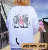 Team Name Ribbon Breast Cancer Awareness Month Sweatshirt