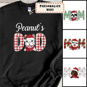 Personalized Dog Dad Christmas Sweatshirt, Custom Dog Breeds Christmas