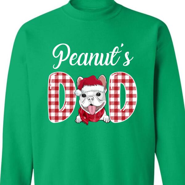 Personalized Dog Dad Christmas Sweatshirt, Custom Dog Breeds Christmas