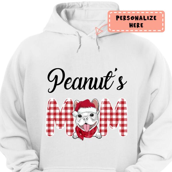 Personalized Dog Mom Christmas Hoodie, Custom Dog Breeds Christmas