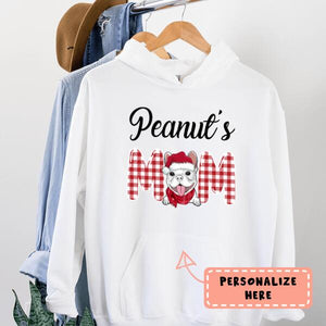 Personalized Dog Mom Christmas Hoodie, Custom Dog Breeds Christmas