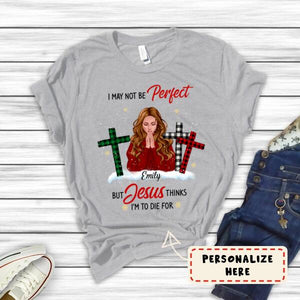 Personalized Girl I May Not Be Perfect Christmas Shirt