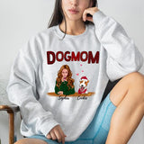 Personalized Dog Mom Christmas Sweatshirt, Gift For Dog Lovers