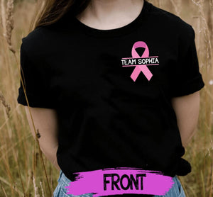 Personalized Team Breast Cancer Awareness Month T-Shirt, Her Fight is My Fight Breast Cancer Shirt