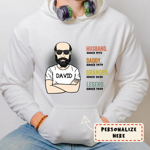 Personalized Dad Grandpa Hoodie, Father's Day Hoodie, Gift For Dad Grandpa Hoodie