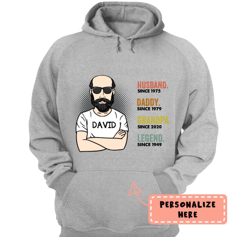 Personalized Dad Grandpa Hoodie, Father's Day Hoodie, Gift For Dad Grandpa Hoodie