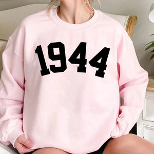 Happy 80th Birthday Gifts Sweatshirt for Women, Custom Years 1944 Birthday Sweatshirt