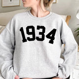 Happy 90th Birthday Gifts Sweatshirt for Women, Custom Years 1934 Birthday Sweatshirt