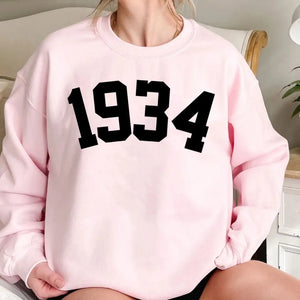 Happy 90th Birthday Gifts Sweatshirt for Women, Custom Years 1934 Birthday Sweatshirt