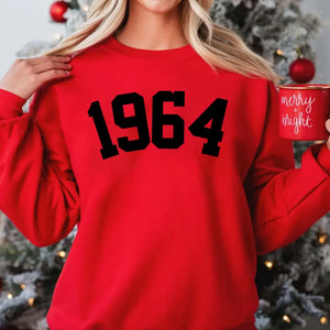 Happy 60th Birthday Gifts Sweatshirt for Women, Custom Years 1964 Birthday Sweatshirt