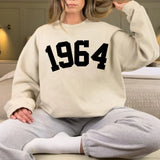 Happy 60th Birthday Gifts Sweatshirt for Women, Custom Years 1964 Birthday Sweatshirt