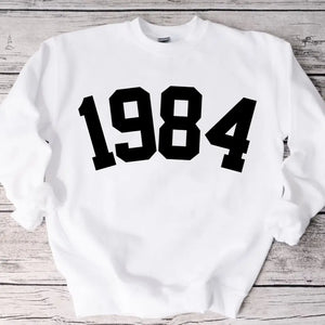 Happy 40th Birthday Gifts Sweatshirt for Women, Custom Years 1984 Birthday Sweatshirt