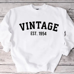 Custom Year Vintage 1954 70th Birthday Gifts Sweatshirt for Women